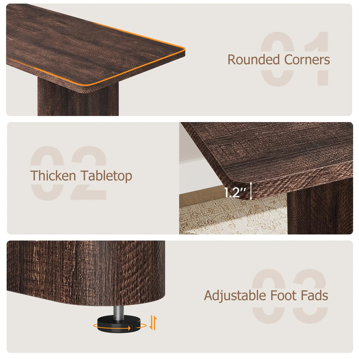 63-83" Extendable Dining Table