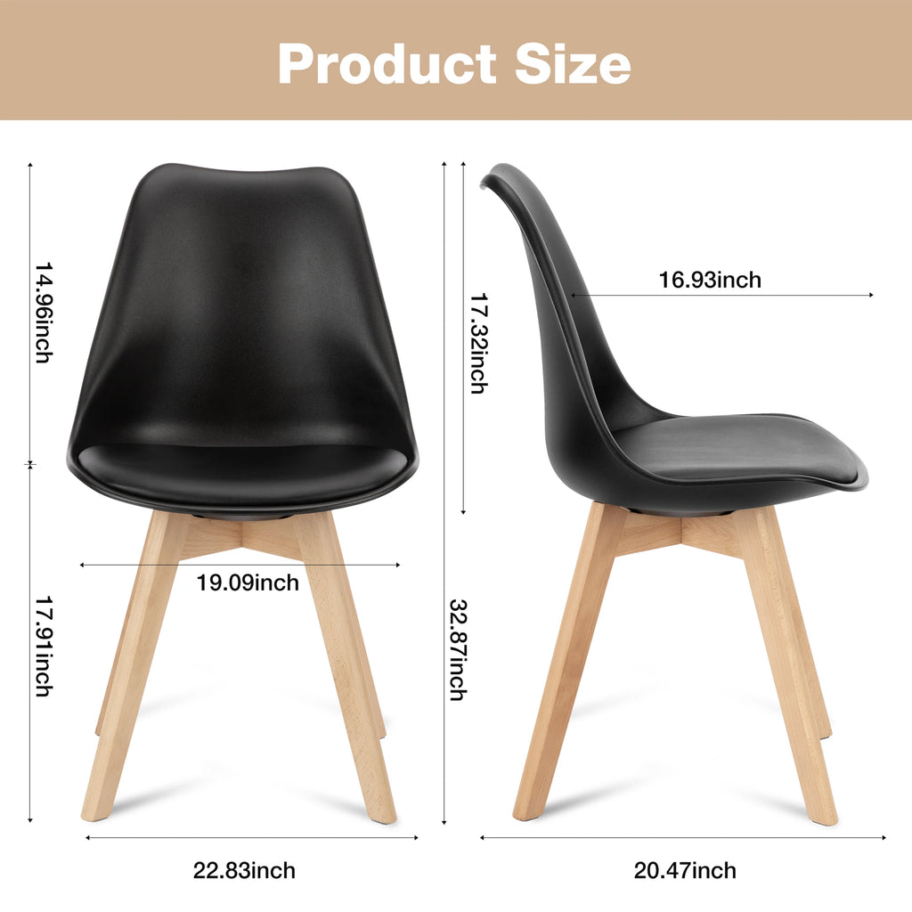 Leather Dining Chairs Set of 4