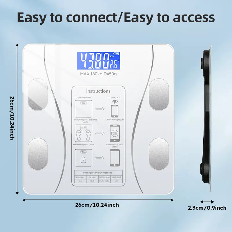 Body Fat Scale Wireless LED