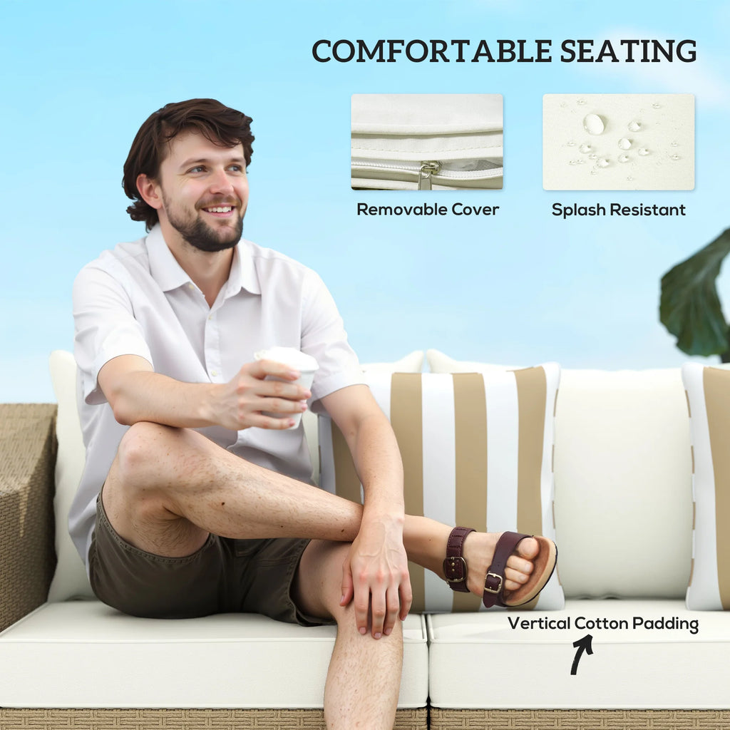 3 Seater Patio Wicker Sofa
