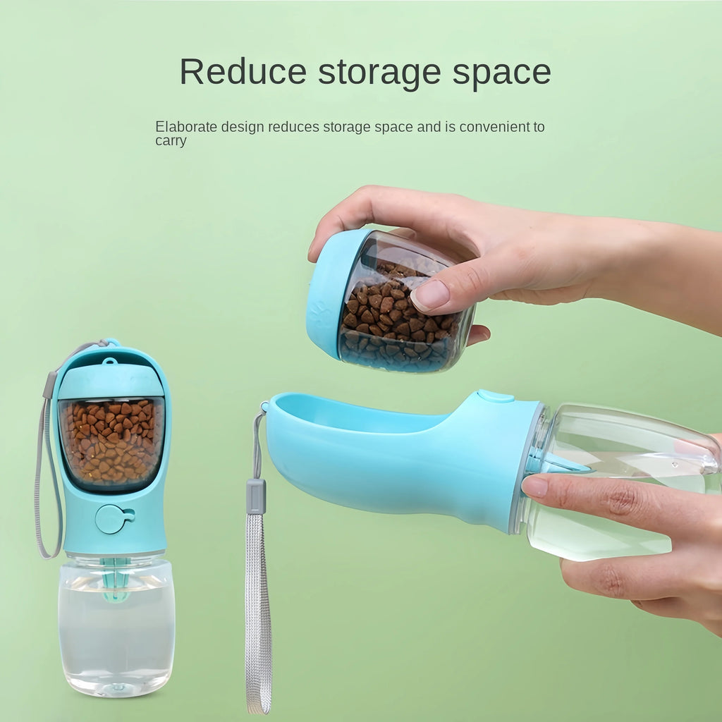 Portable Pet Water/Food Bottle with Storage
