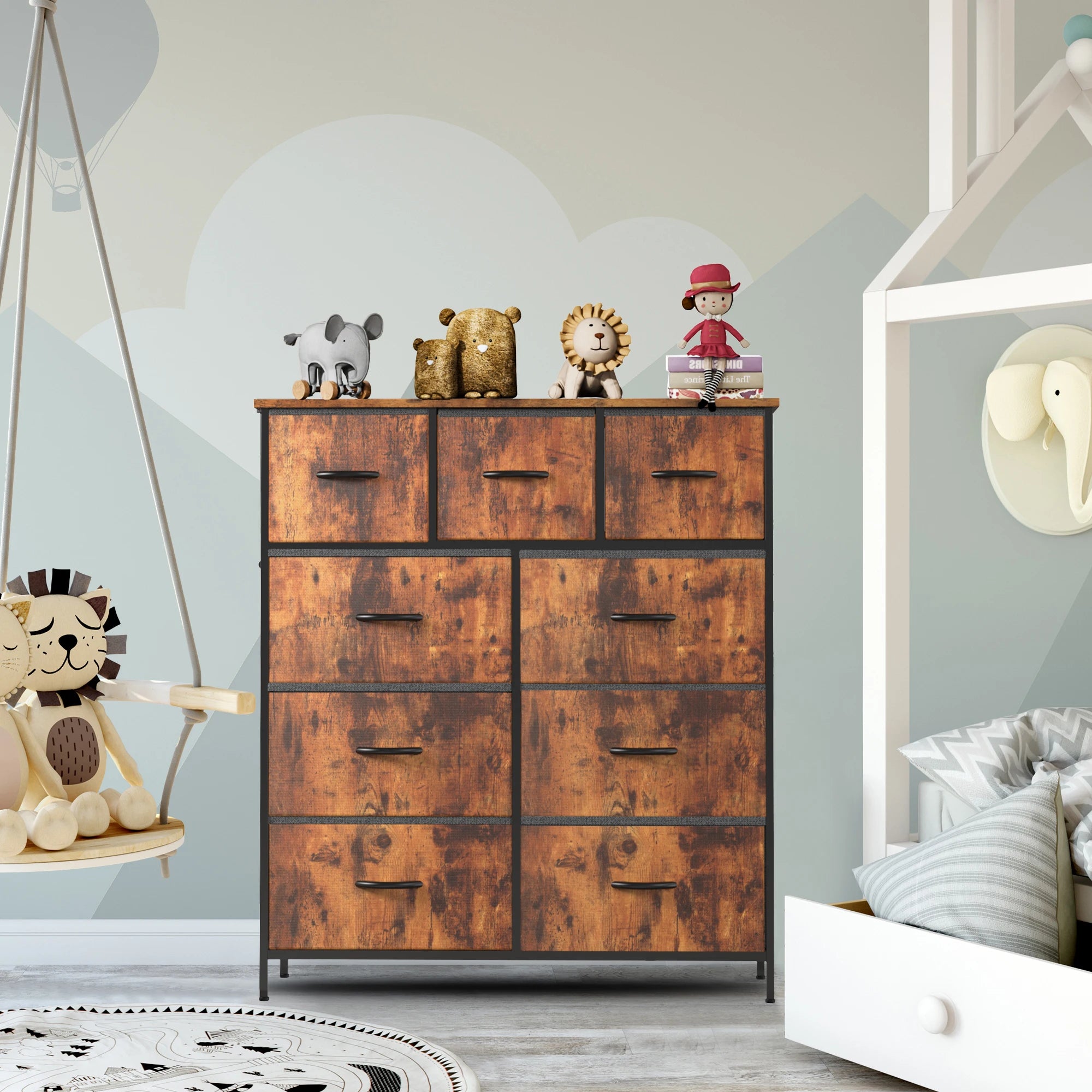 9 Fabric Storage Drawer Tall Chest