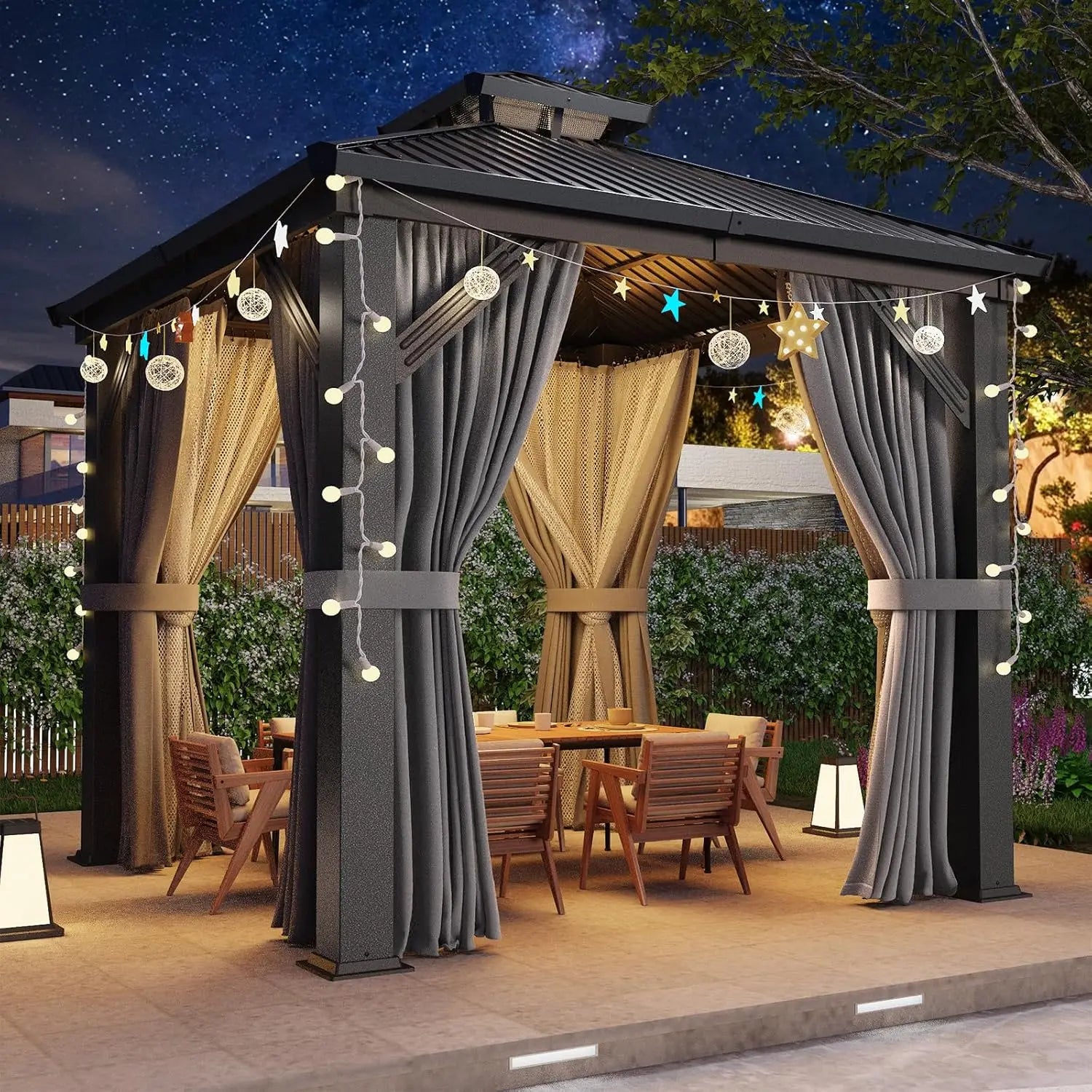8x8FT Sturdy Hardtop Gazebo