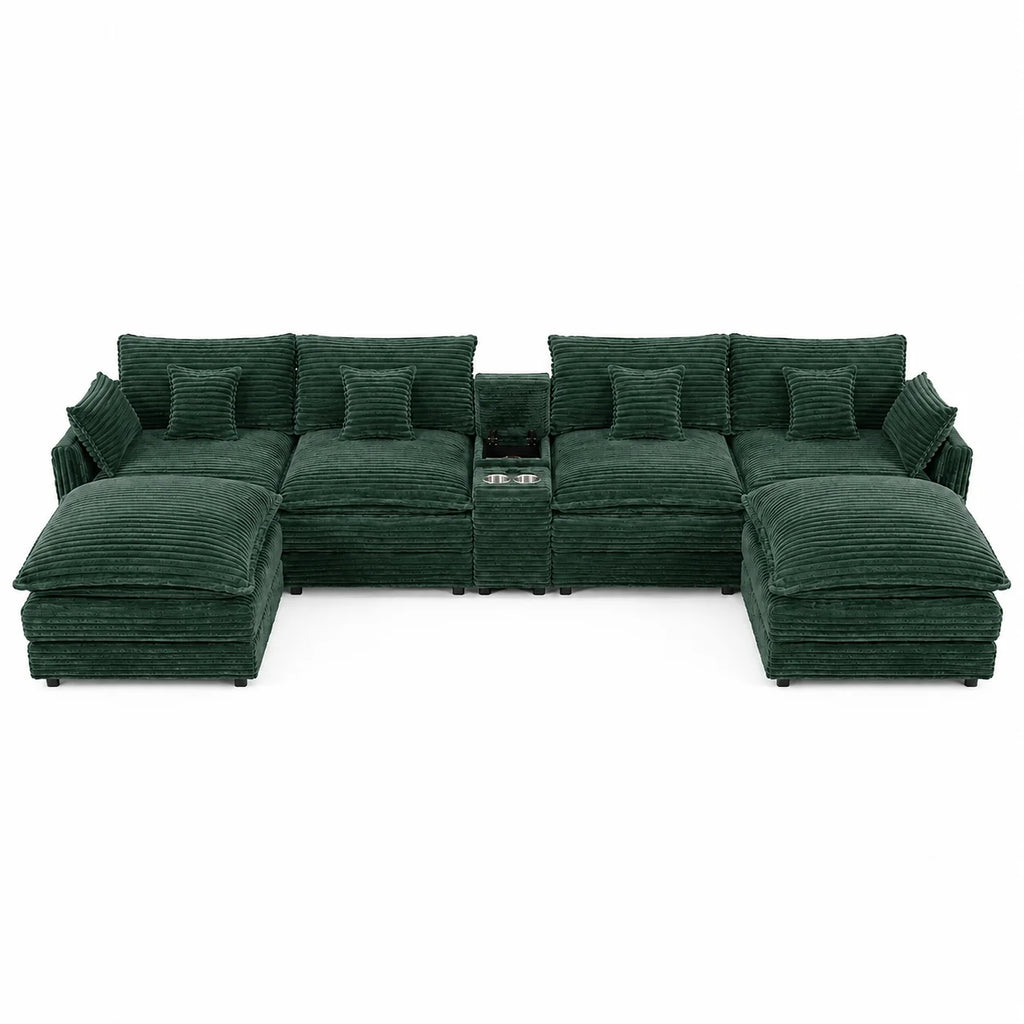 7-Piece U-Shaped Sofa Set