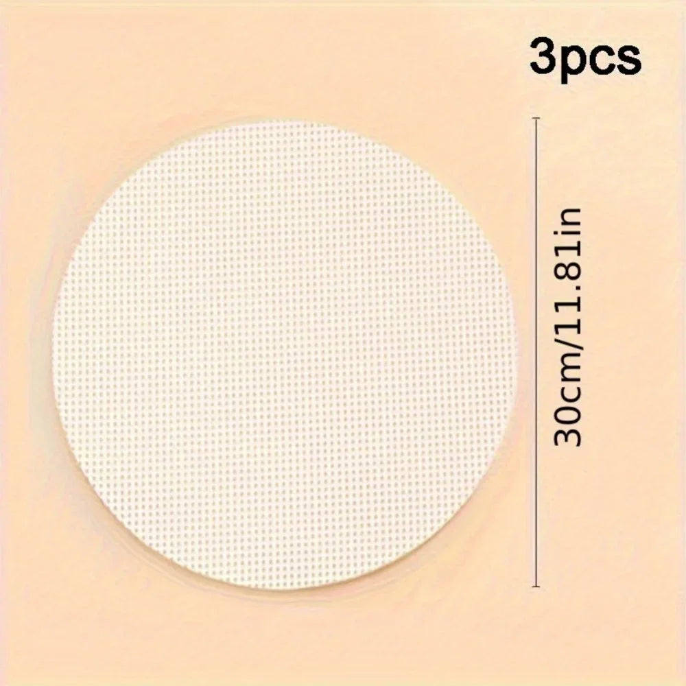 3pcs/set Reusable Non-Stick Bamboo Steamer Liners