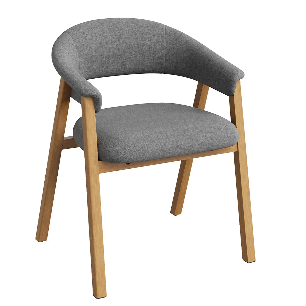 Upholstered Armchairs With Curved Back