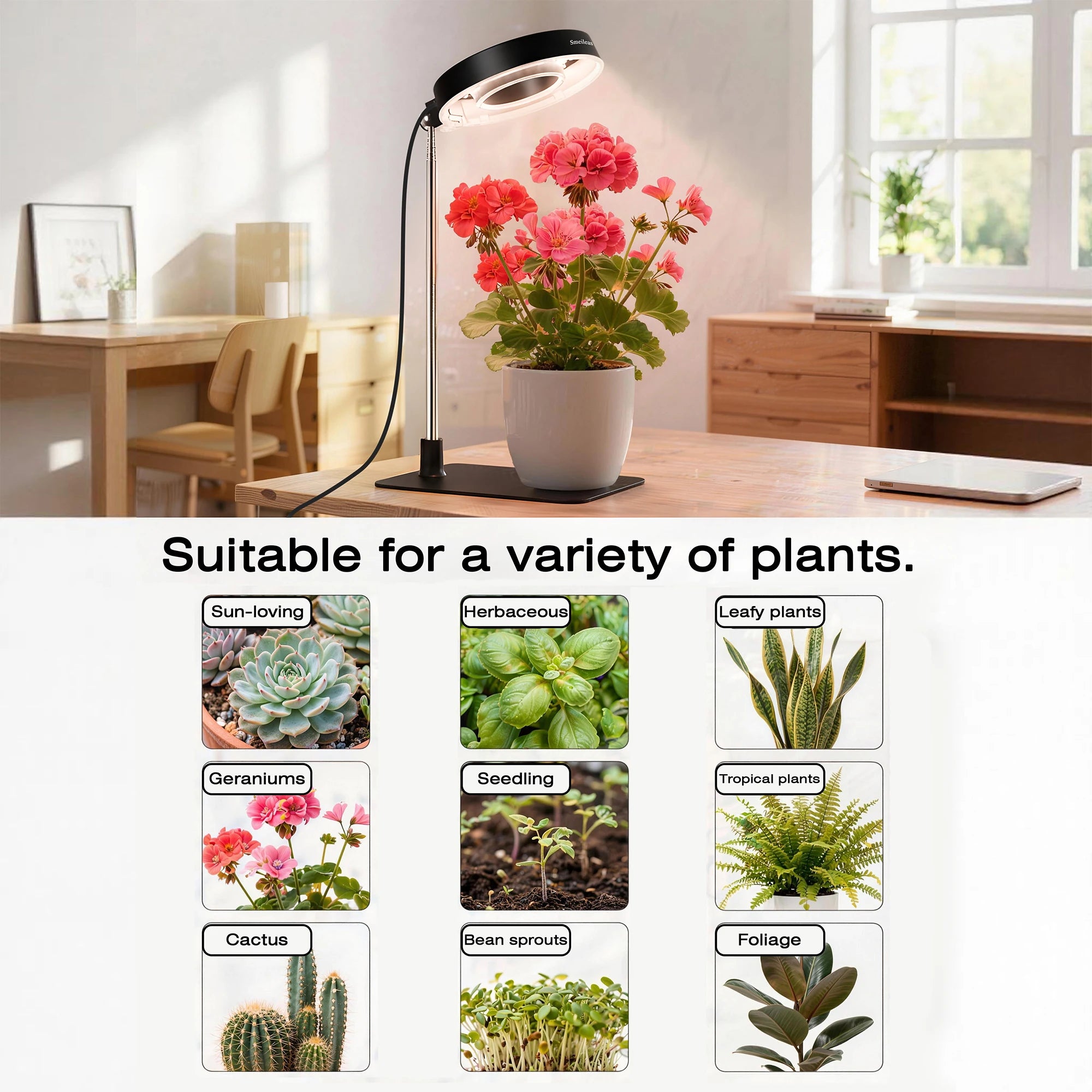 Full Spectrum Plant LED Grow Light with Magnetic Head