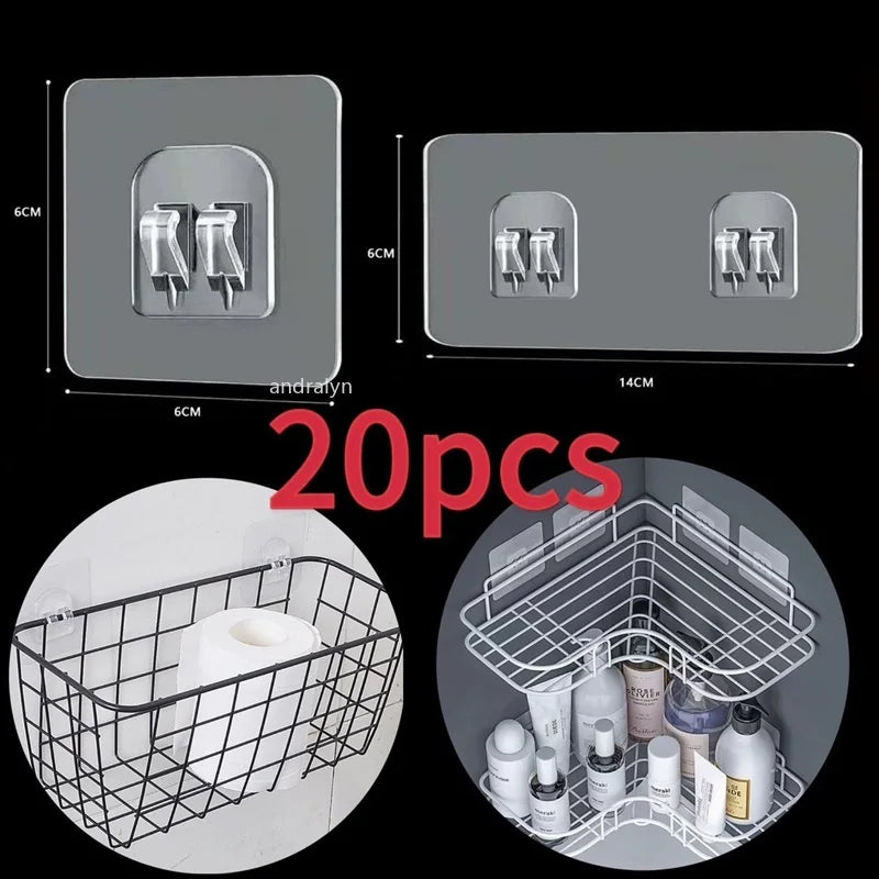Adhesive Hooks Bathroom/Kitchen Claw Buckle Hanger