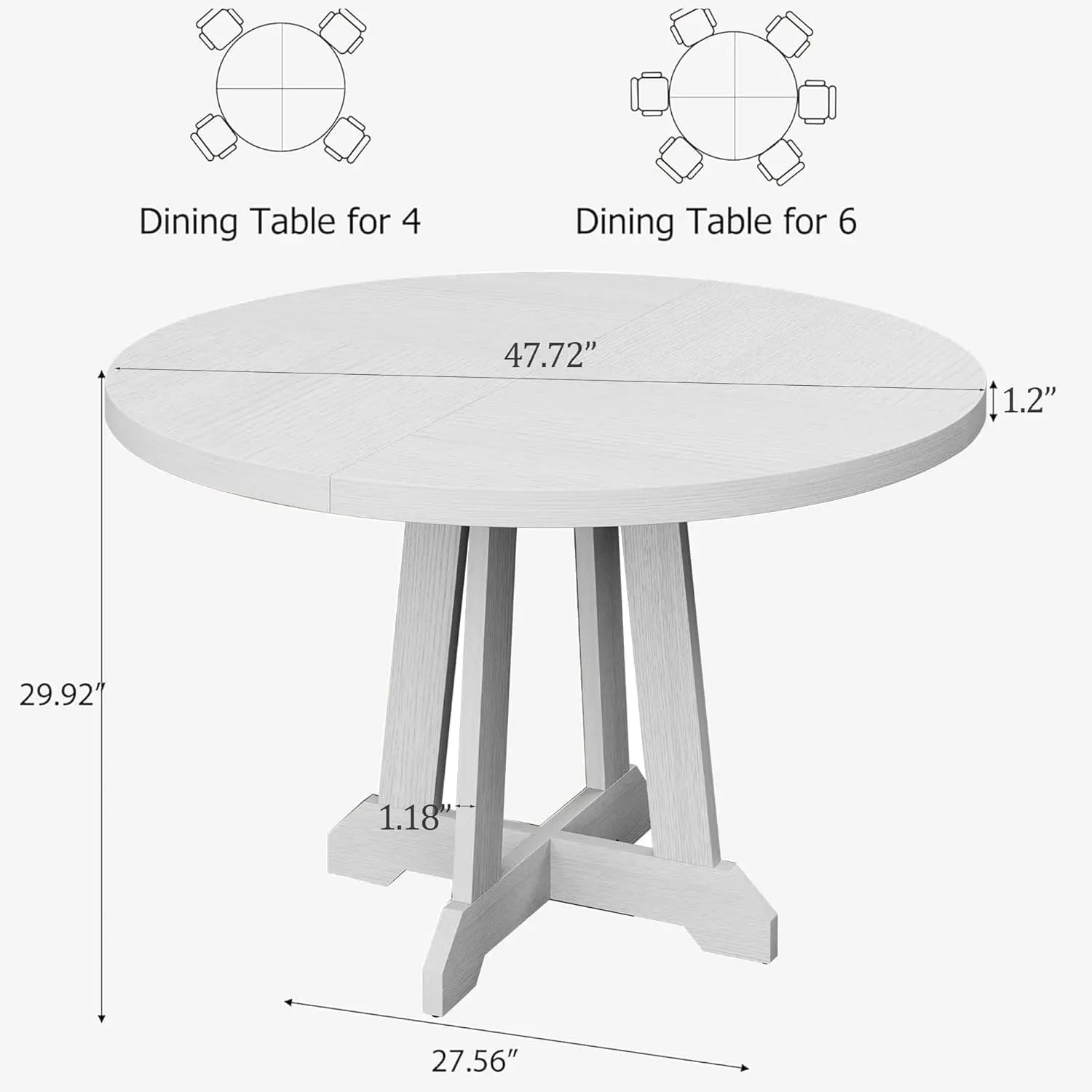 47" Round Dining Table