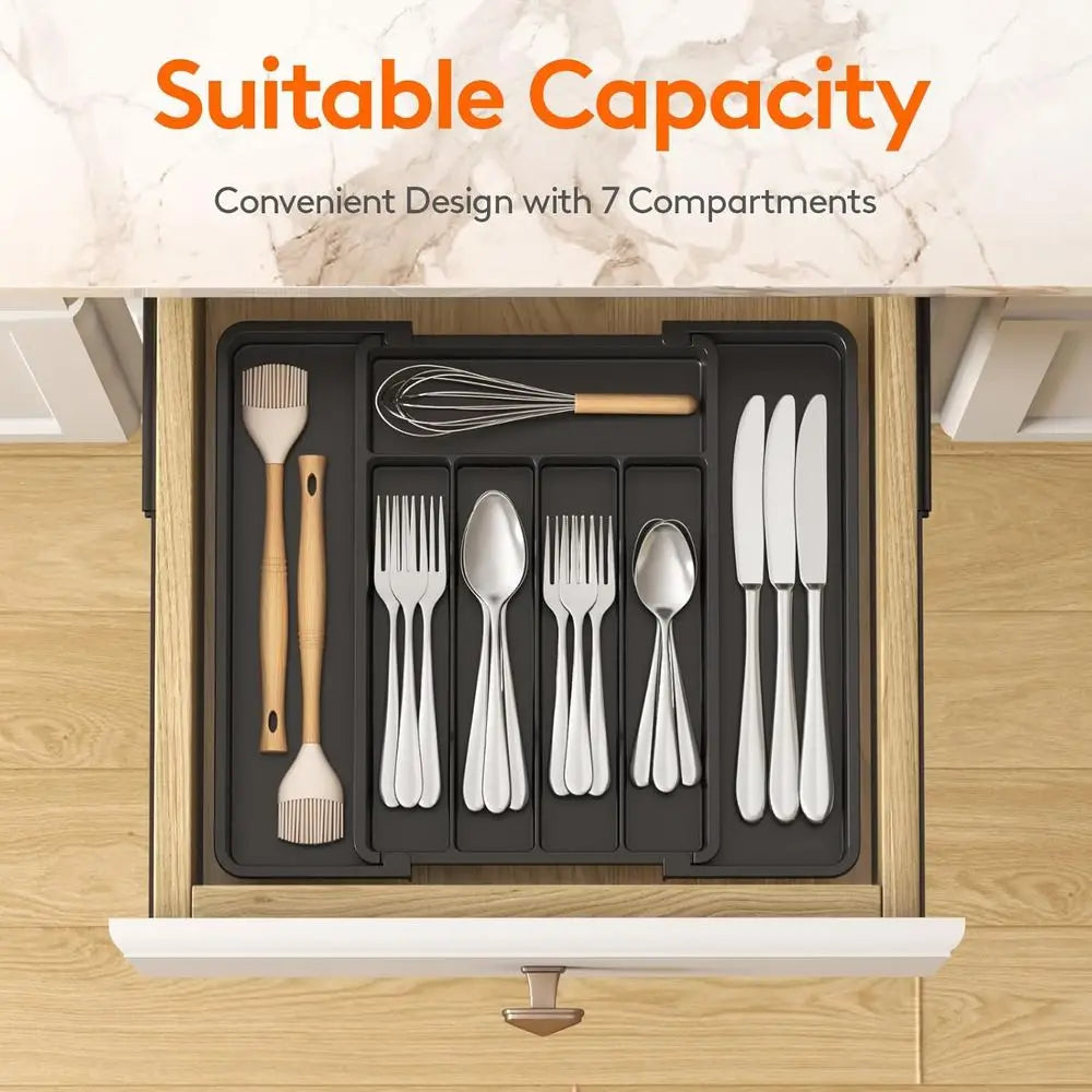 Expandable Utensil Tray BPA Free Adjustable