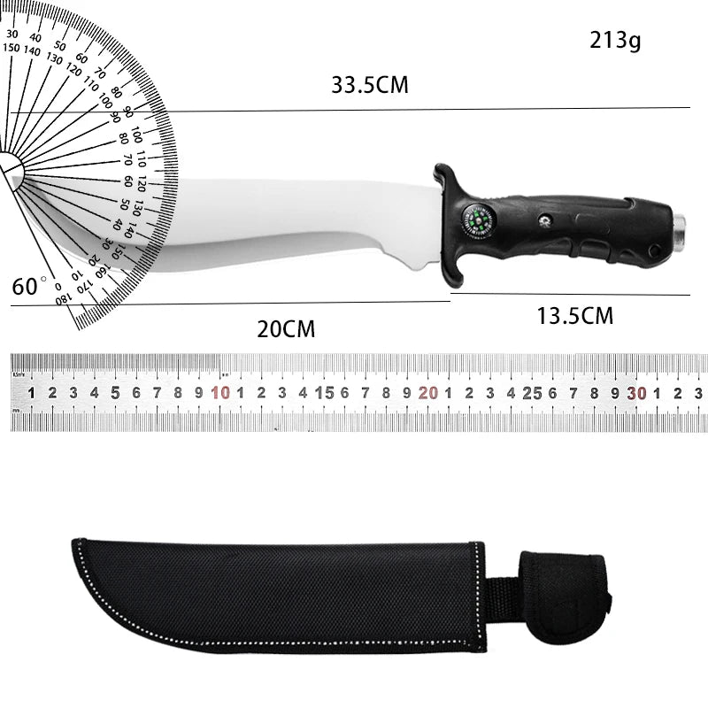Outdoor knife with safety guard handle