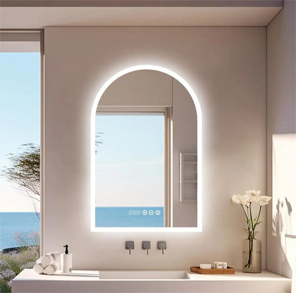 Vertical Arch-Shape LED Bath Mirror