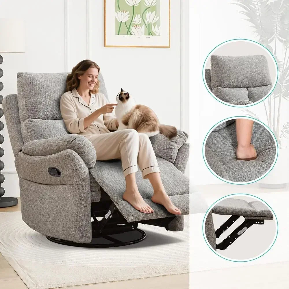 Dual Swivel Rocker Recliner Chairs