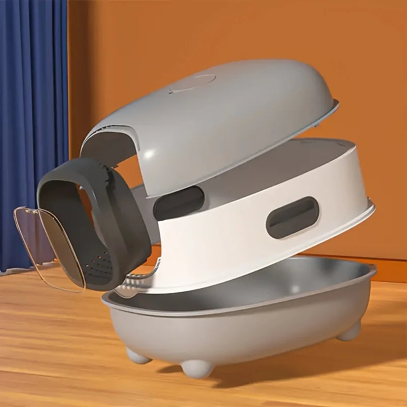 Cat Litter Box - Spacious, Foldable, Top-Entry Design