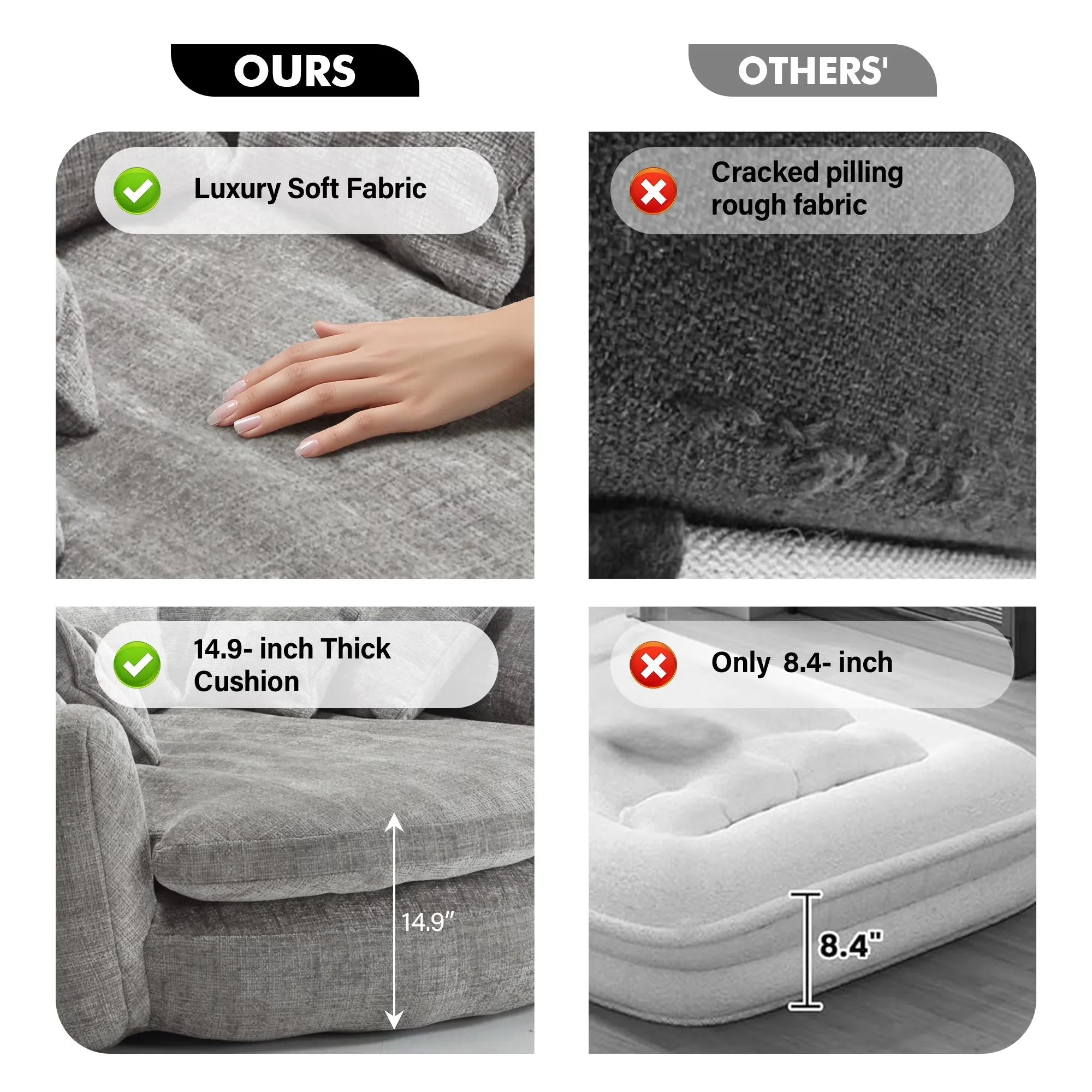 81.1" Cloud Couch Sleeper Sofa