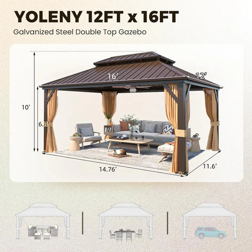 12x16 Hardtop Gazebo