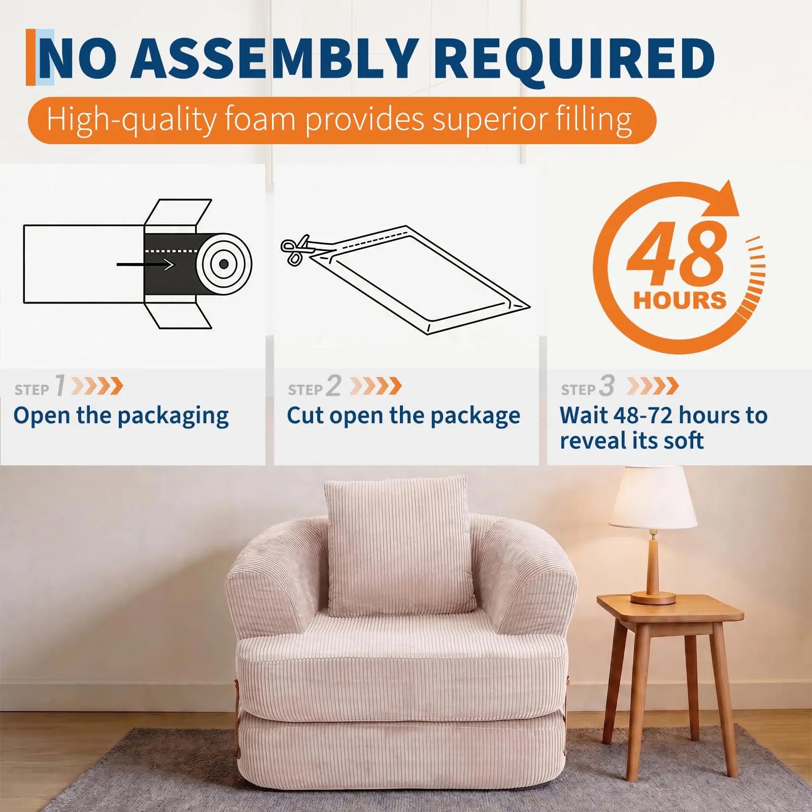 Folding Sofa Bed with Backrest