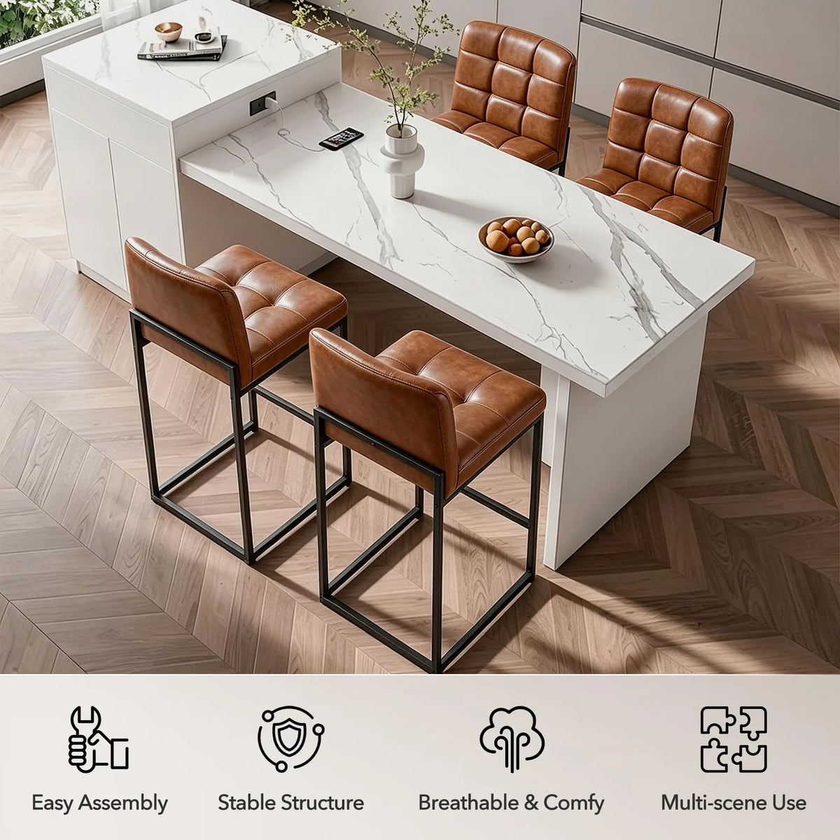 Set Of 2 Counter Height Bar Stools