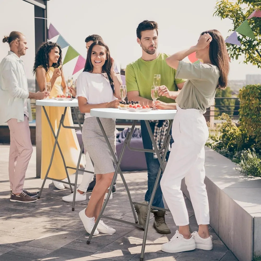 Folding Round Table Bar Height