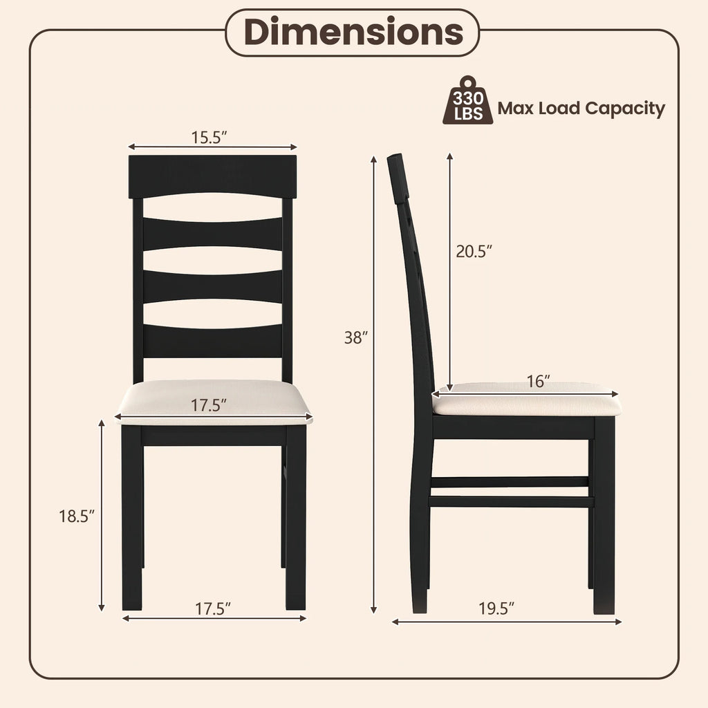 Set of 2, High Back Chairs