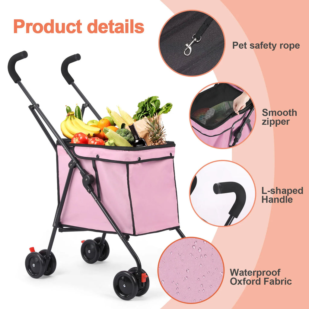 Pet Stroller with Locking Wheels
