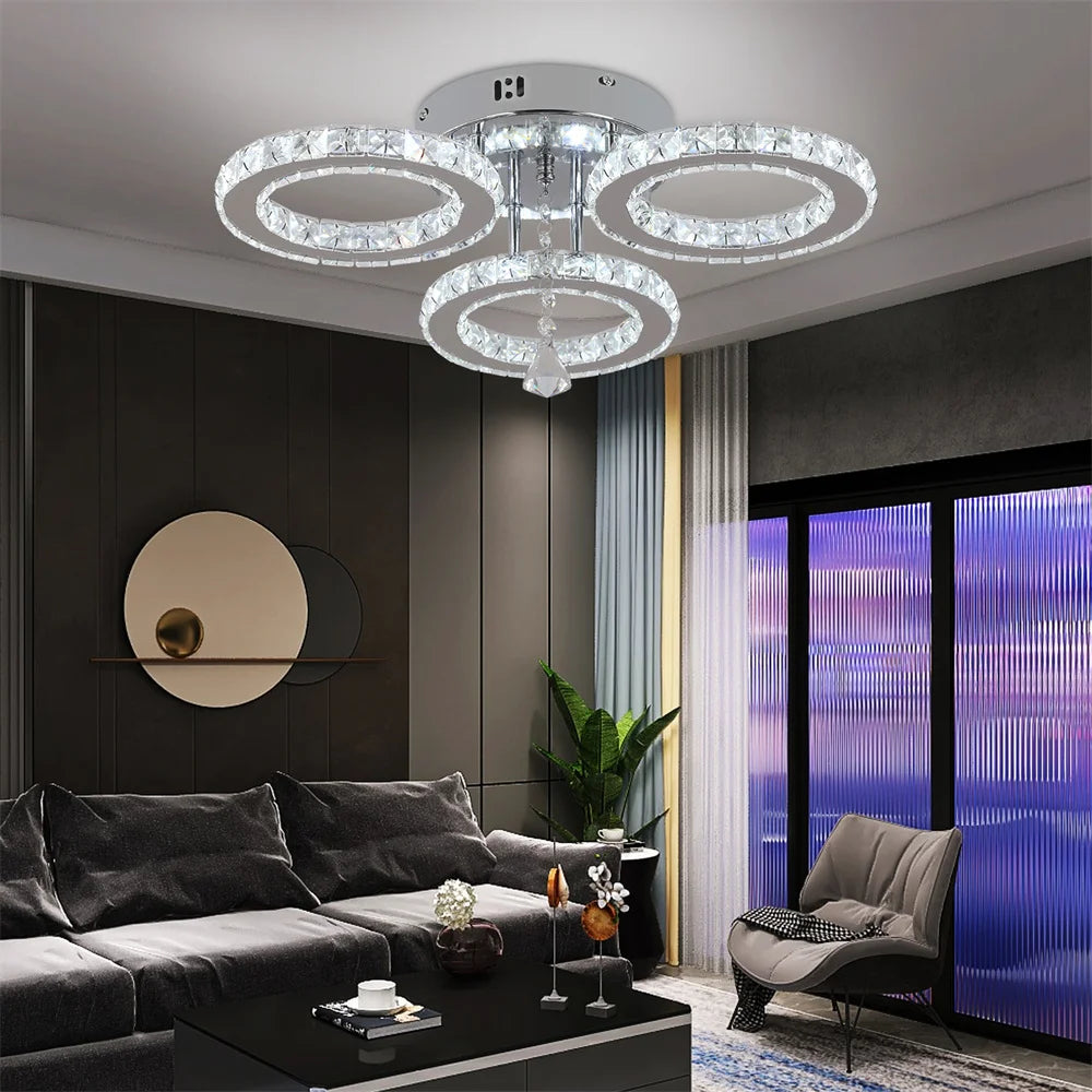 Crystal Chandelier Dimmable Ceiling Light