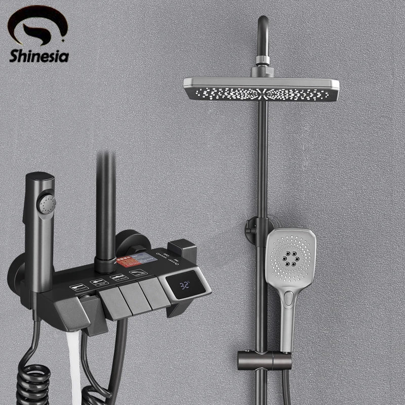 Rainfall Bathroom Shower System Digital Piano Key Shower Faucet