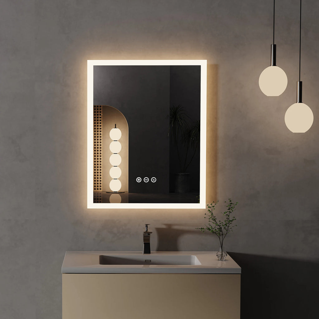 LED Mirror Wall Mount, Lights, Anti-fog  16x20 in