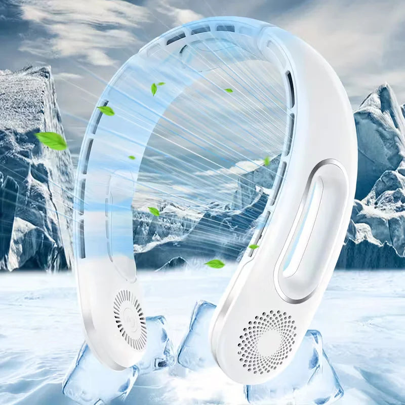 Portable Neck Fan, USB Rechargeable