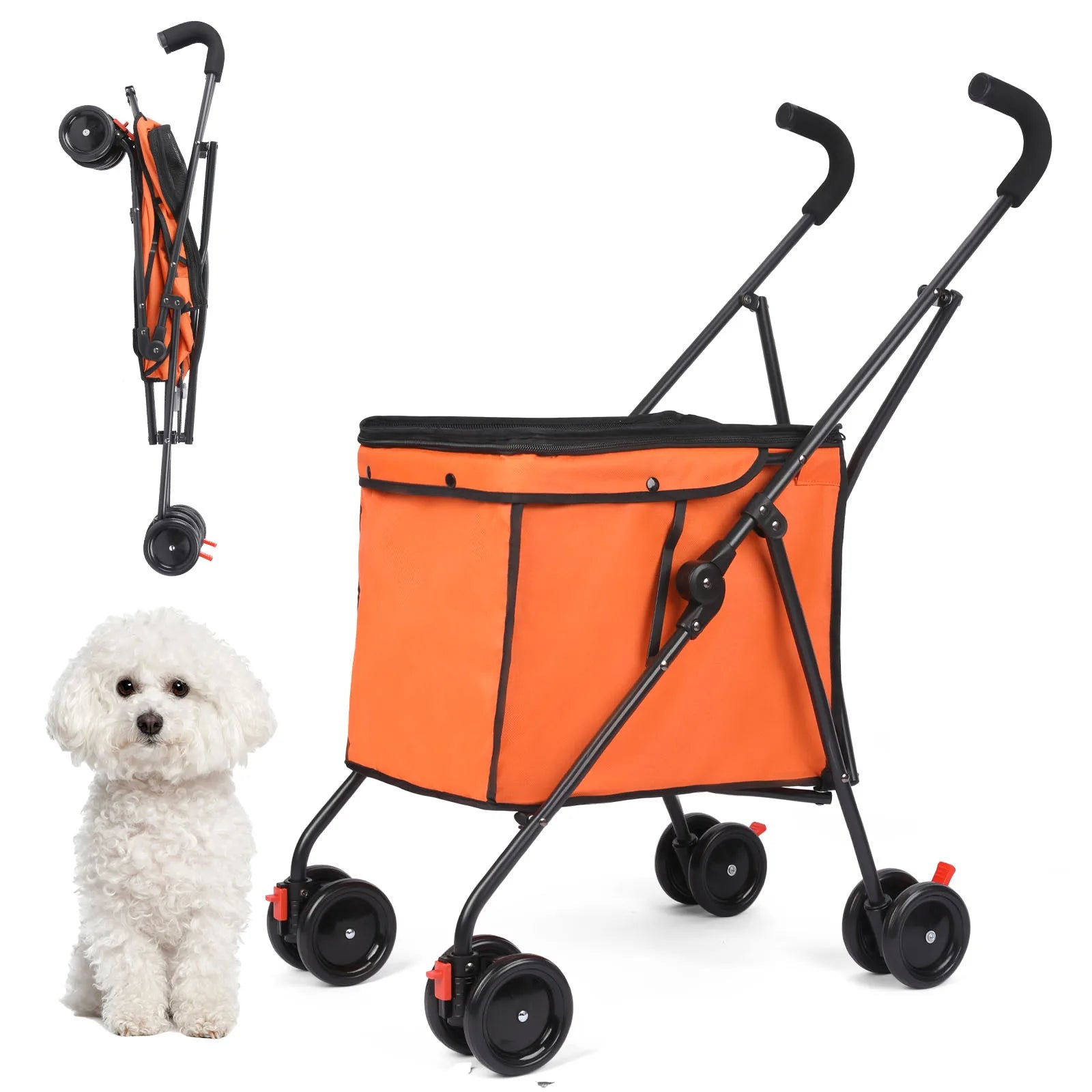 Pet Stroller with Locking Wheels