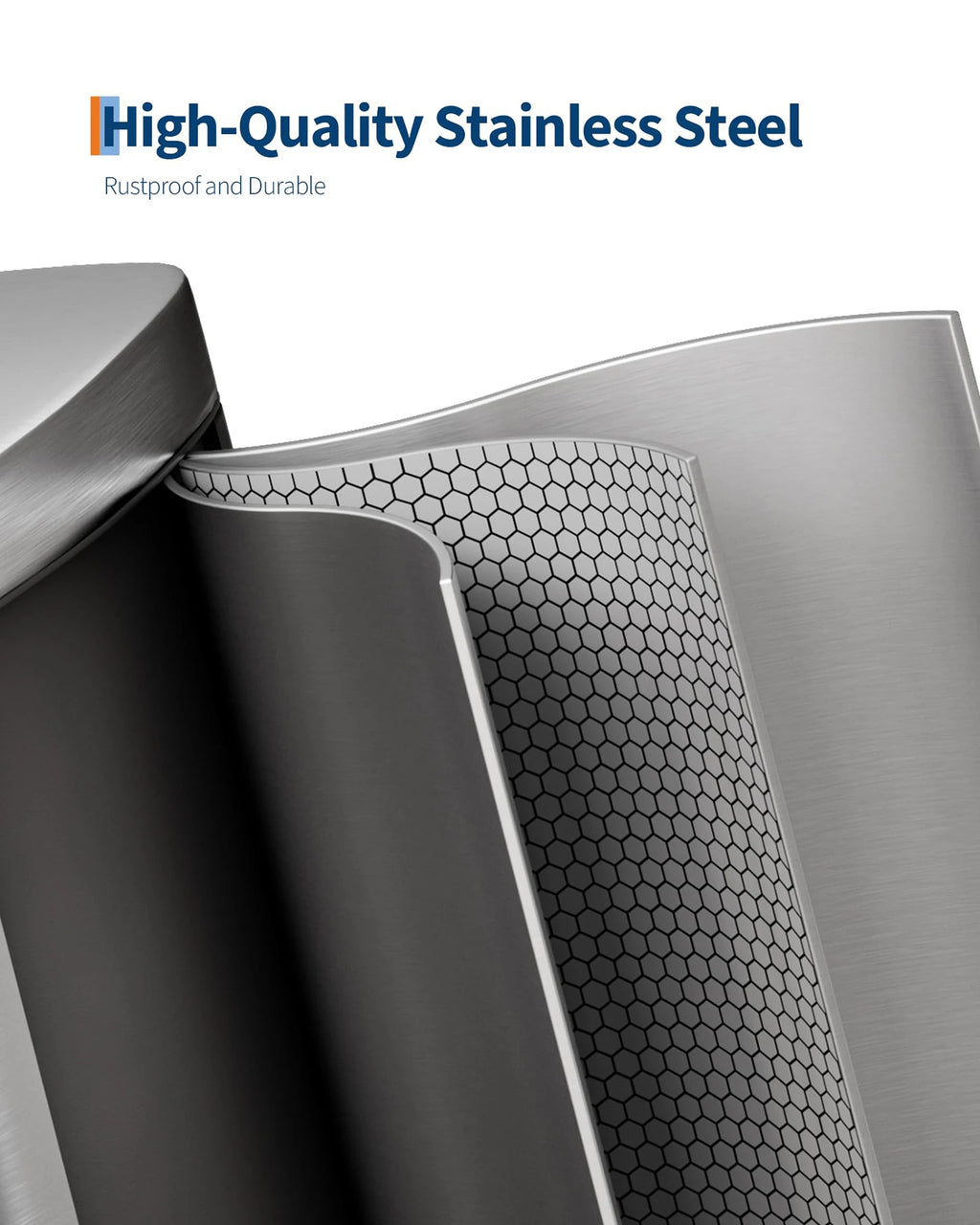 Kitchen/Bathroom Step-On Trash Can Combo Set