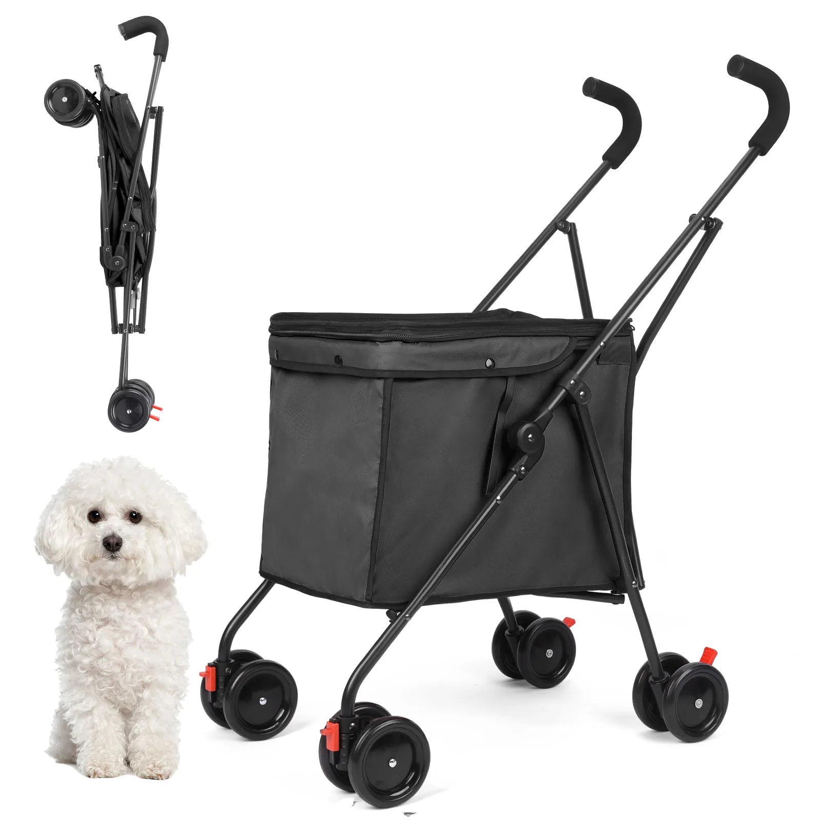 Pet Stroller with Locking Wheels