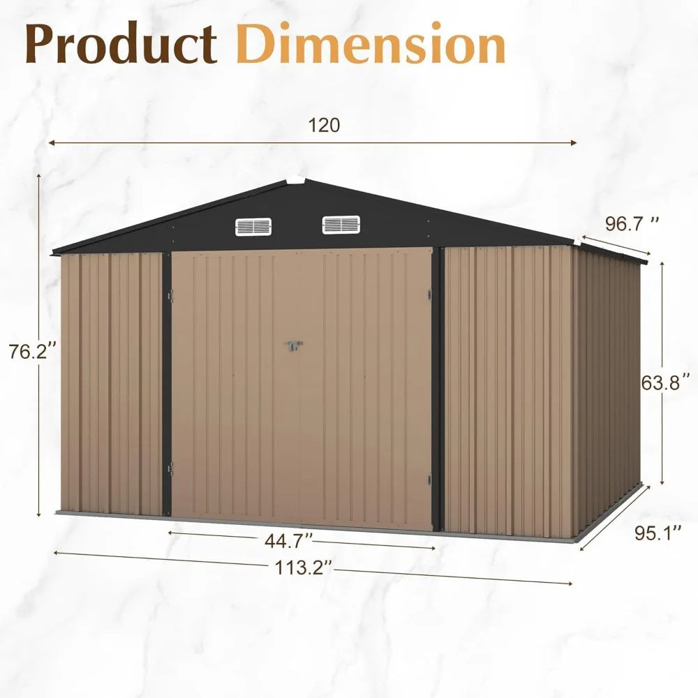 10 X 8 FT Shed Outdoor Storage