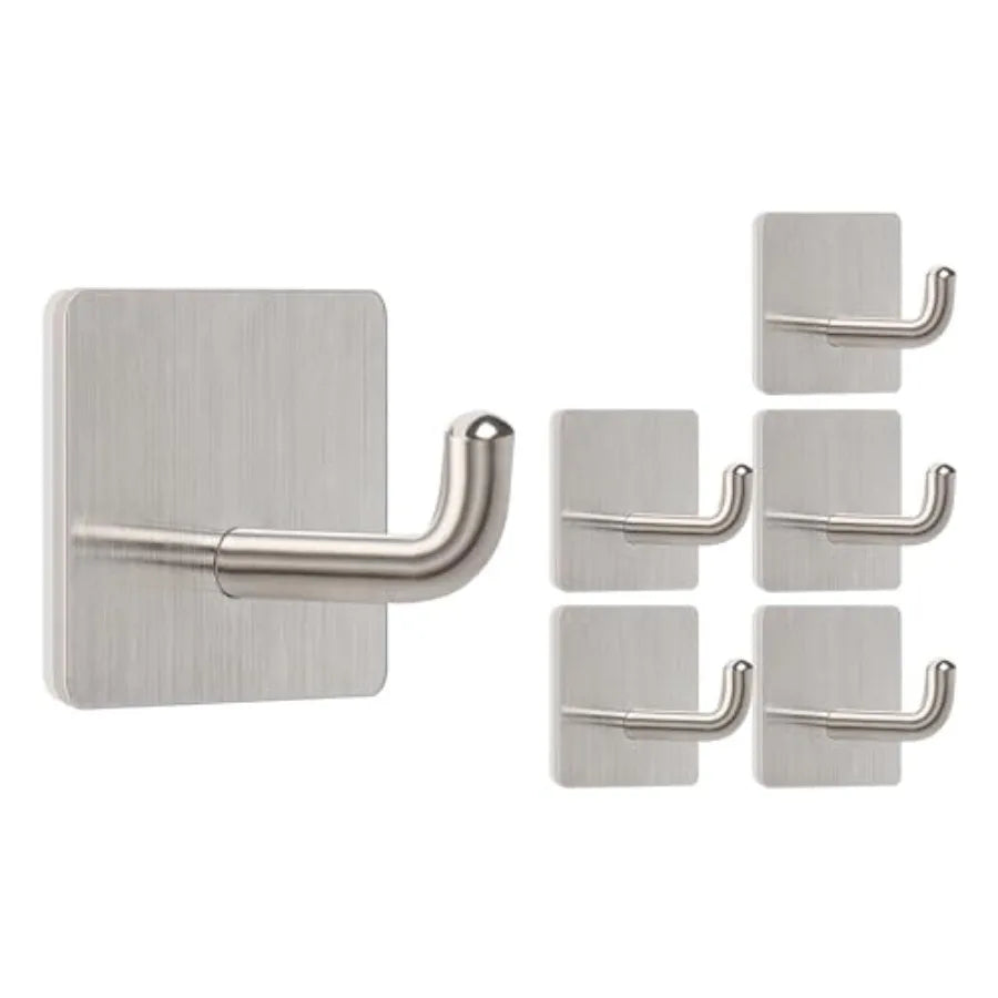 Stainless Steel Self Stick Wall Hooks, Waterproof