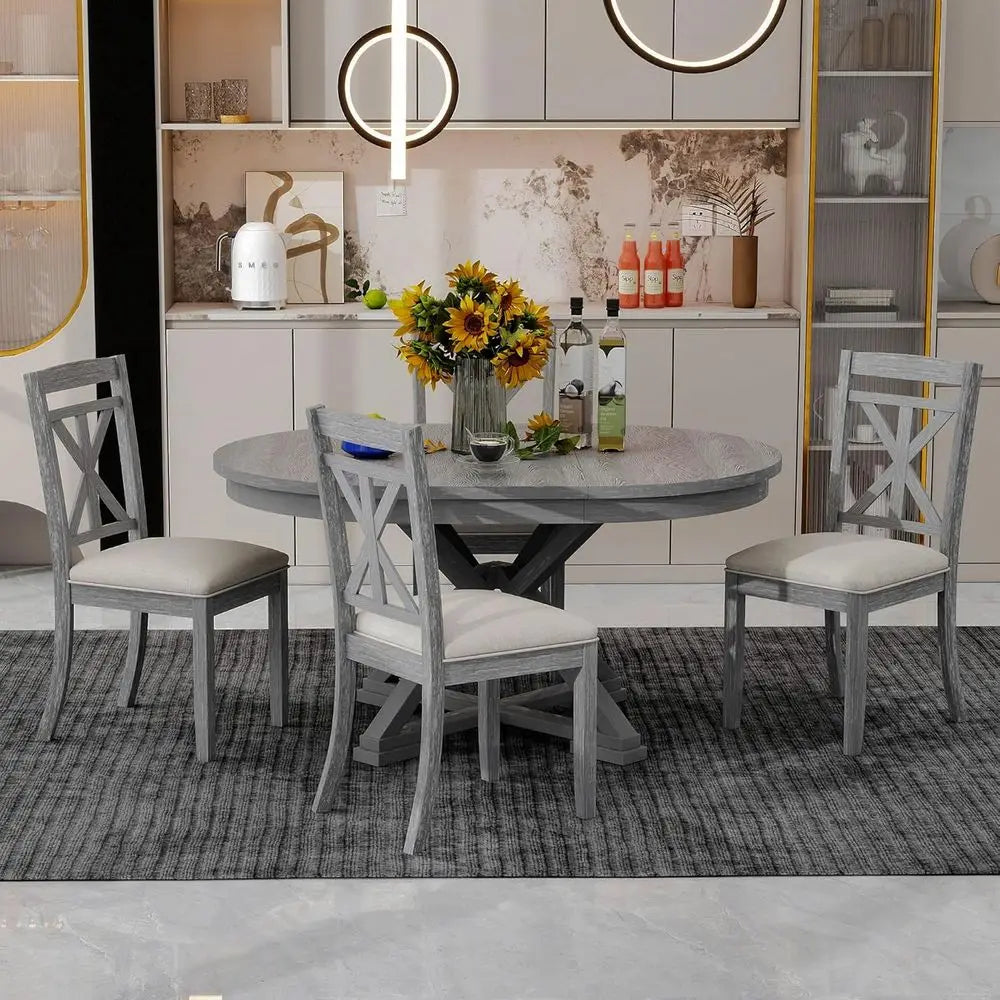 Round Expandable Dining Table