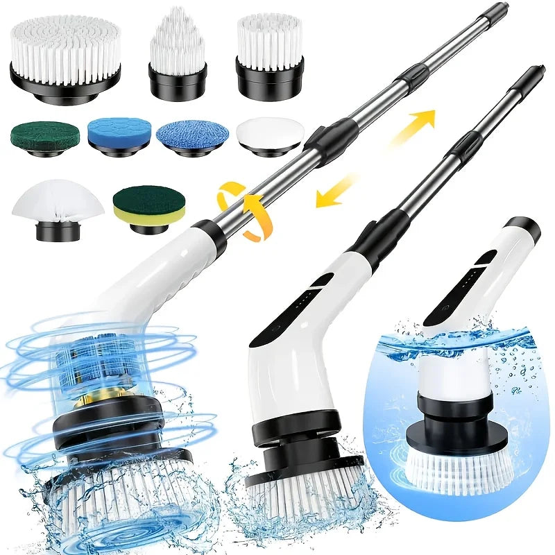 Electric Spin Scrubber  Cordless Rechargeable with 9 Brush Heads
