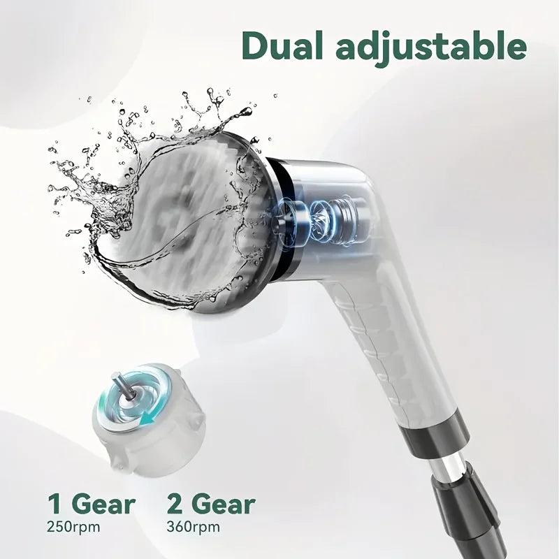 Electric Spin Scrubber  Cordless Rechargeable with 9 Brush Heads