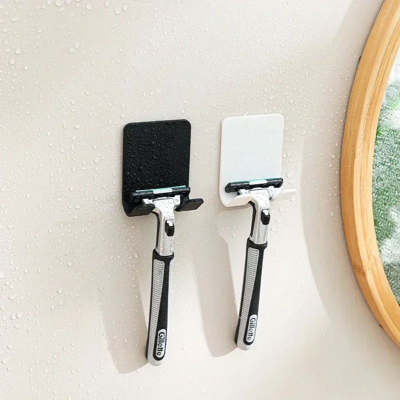 1/2/4/6Pcs Bathroom Razor  Punch-Free Holder/Hook
