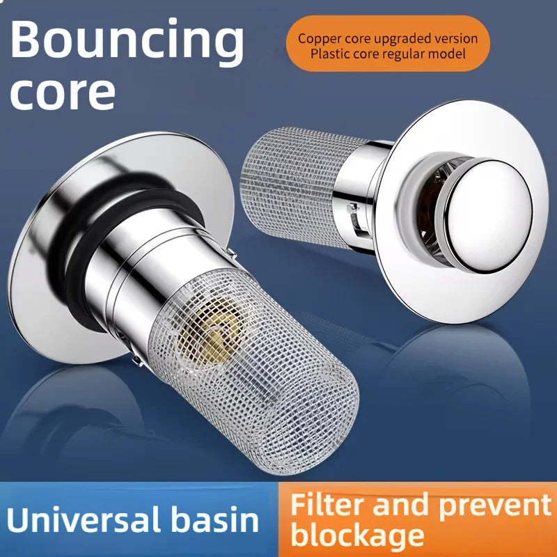 Press-Type Easy Install Anti-Clog Drain
