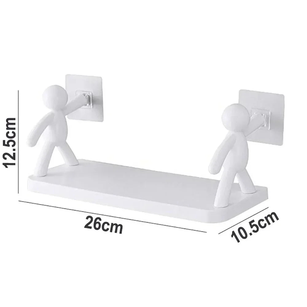 1PC/2PCS Self-adhesive Bathroom Shampoo Shelf