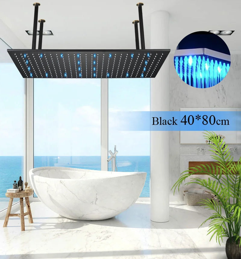 Large LED Rainfall Shower Faucet