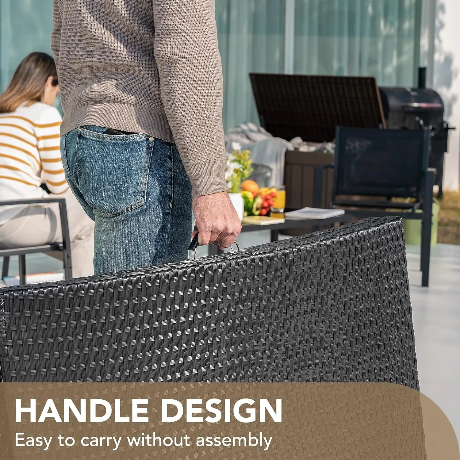 Adjustable 3pc Cushioned chase With Folding Table