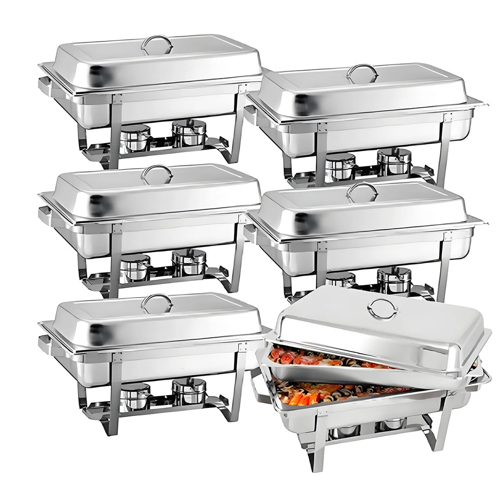 2/4/6 Pack Chafing Dish Stainless, With Lids