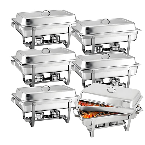 2/4/6 Pack Chafing Dish Stainless, With Lids