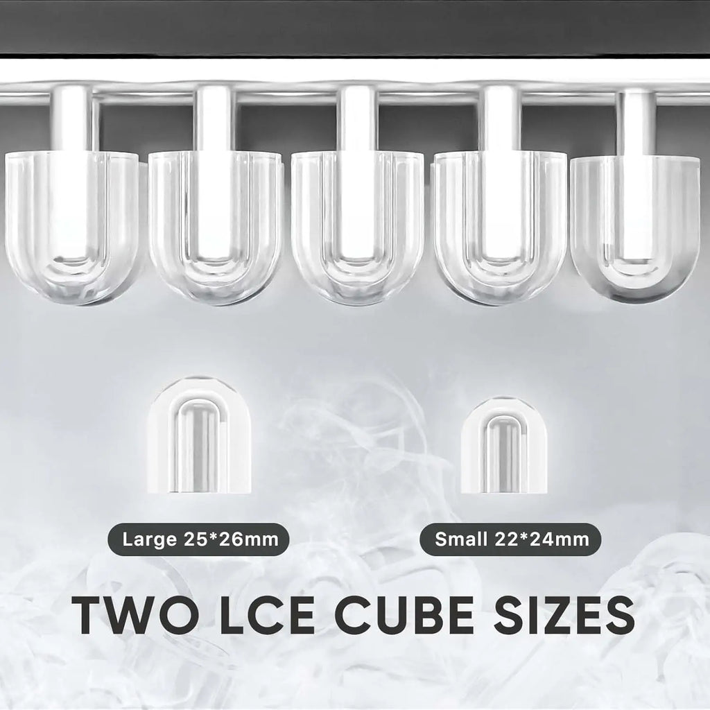 Portable Ice Maker, 26lbs/24H Self-Cleaning, Quiet