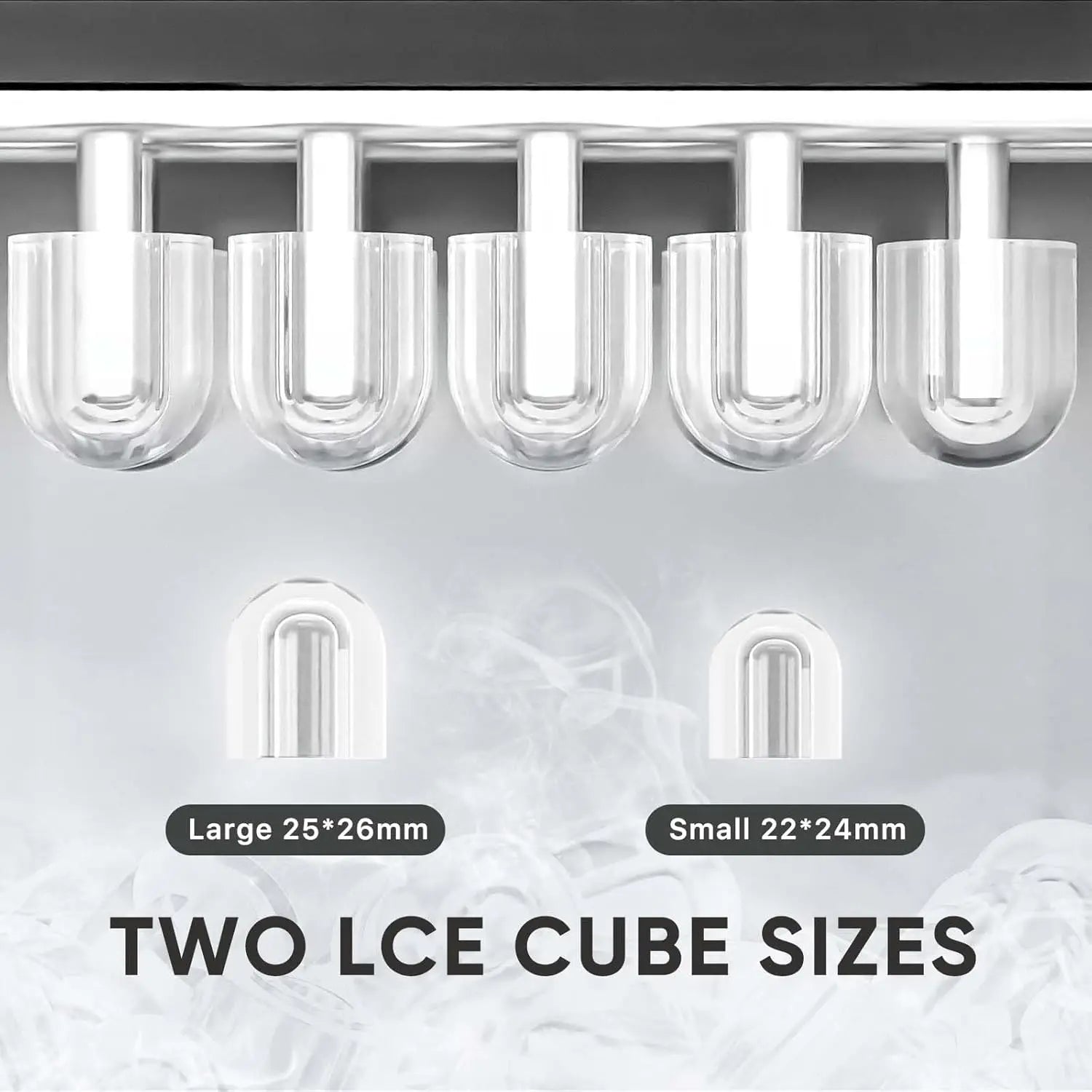 Portable Ice Maker, 26lbs/24H Self-Cleaning, Quiet