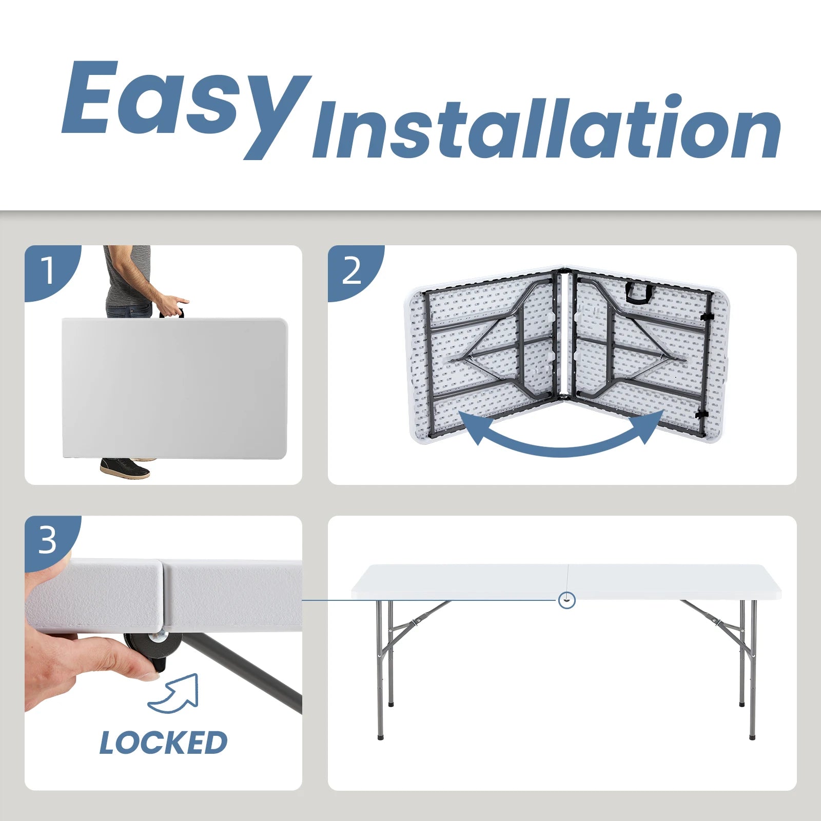 6/8 FT Portable Folding Table