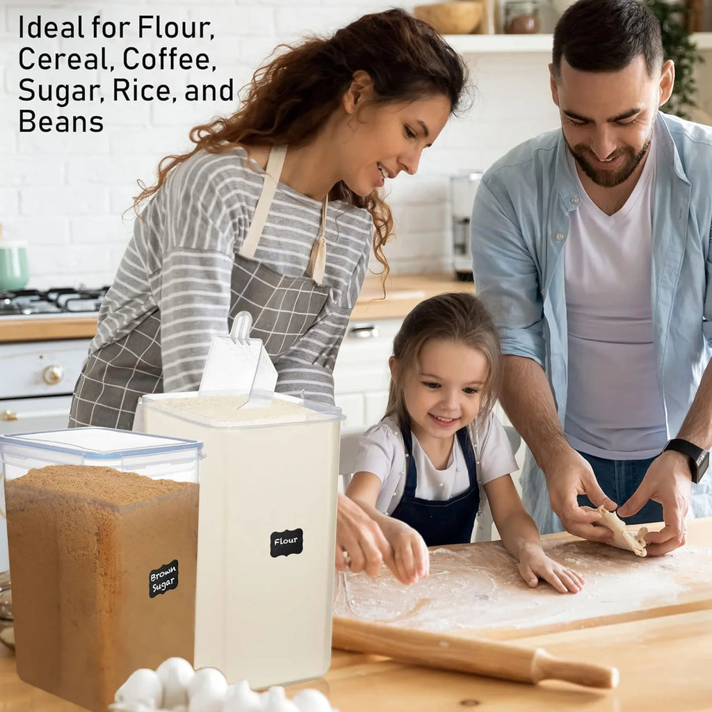 2Pcs Airtight  8.7L Food Storage Containers