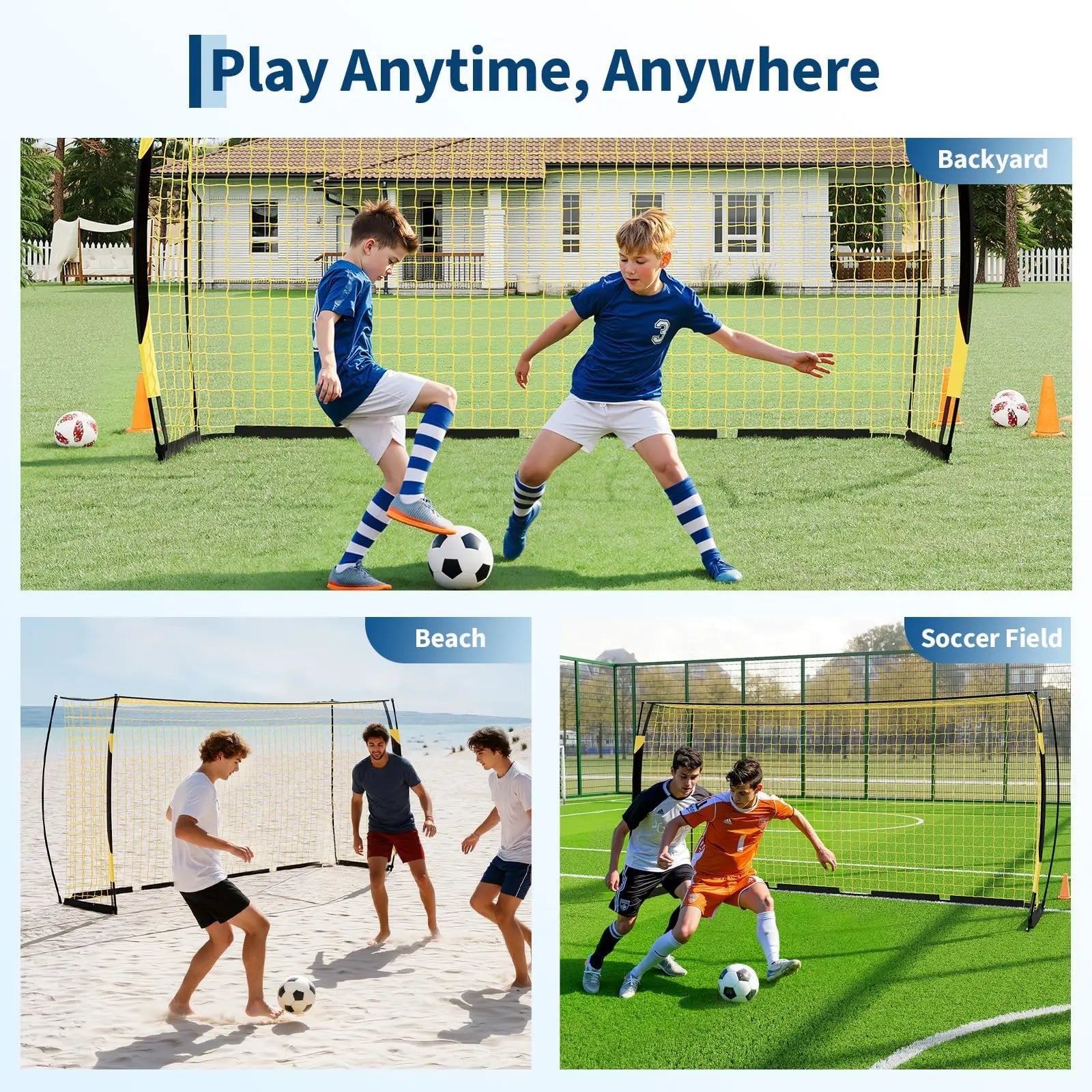 12x6ft Portable Soccer Goal with Bag