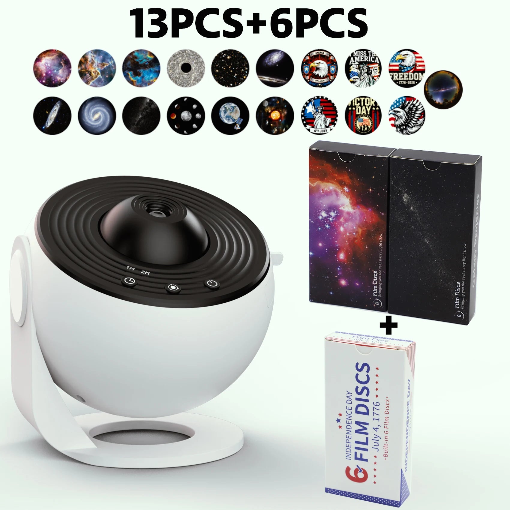 19-in-1 Galaxy Projector, 360° Rotate, LED Star Projector